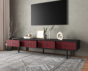 купить стильный Комод с четырьмя ящиками под TV "Emerson" арт EM06/red/L