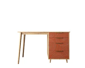 купить Стол рабочий "Line" одной тумбой R23/red