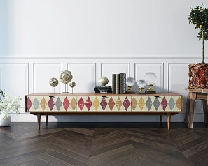 Консоль под TV "Bruni print" с ящиками арт BR-21P