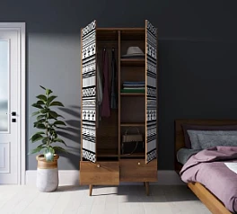 Шкаф двухстворчатый "Berber" принт 19 арт BB16/Print_19