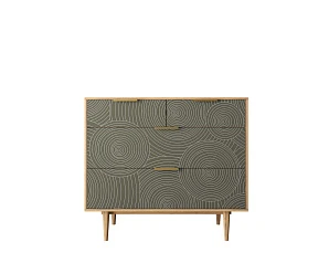 фото Комод с четыремя ящиками "Line" R22/browngrey в интерьере