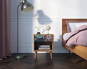 заказать Тумбочка "Berber" с открытой полкой 32 принт арт BB33/Print_32, разноцветная