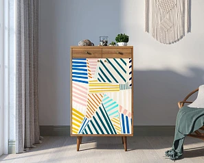 купить Комод "Berber" два ящика и дверки 42 принт арт BB46/Print_42 в интернет-магазине