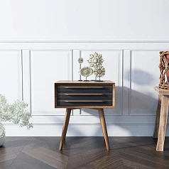 купить красивые Тумба для прихожей "Bruni Black" с тремя ящиками в интернет-магазине