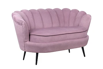 Дизайнерский двухместный диван Pearl Double Pink на черных ножках в интернет-магазине