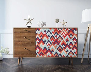 стильные Комод "Berber" с двумя дверками и ящиками 2 принт арт BB05/Print_02