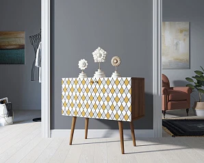 купить Комод на высоких ножках "Berber" малый принт 22 арт BB13/Print_22 в интернет-магазине