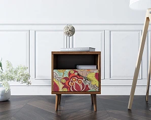 заказать стильные Тумбочка "Berber" с одним ящиком 6 принт арт BB06/Print_06, разноцветная