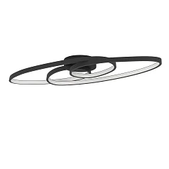 900947 Потолочный светильник диммируемый GIANELLA, 36W (LED), 3000K, 3960lm, L880, B335, H210, сталь, черный / пластик, белый в интерьере