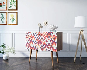 красивые Комод на высоких ножках "Berber" малый принт 2 арт BB13/Print_02