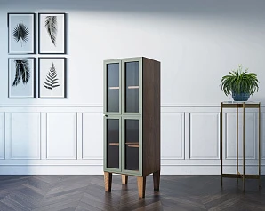 купить красивый Шкаф-витрина "Andersen" с рифлеными стеклами арт AN14 в интернет-магазине