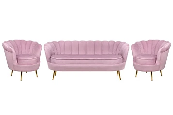 красивые Комплект кресел и дивана ракушка Pearl Triple Pink на заказ
