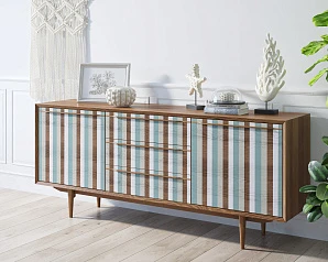 стильный Комод "Bruni print 1" с тремя ящиками и дверками арт BR-03/print_1