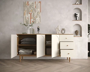 красивые Комод с тремя дверками и ящиками "Arka" AR02