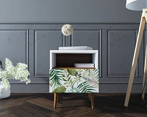 купить Тумбочка "Berber" с одним ящиком 4 принт арт BB06/Print_04, разноцветная в интернет-магазине