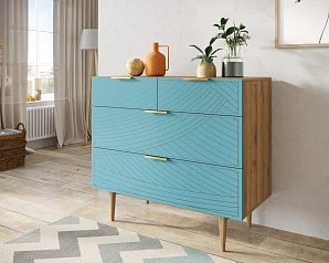 Комод с четыремя ящиками "Line" LN14/GR1/blue в интернет-магазине