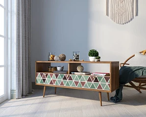 красивые Консоль "Berber" с тремя ящиками принт 26 арт BB23/Print_26