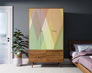 Шкаф трехстворчатый "Berber" принт 16 арт BB02/Print_16 на заказ в интернет-магазине