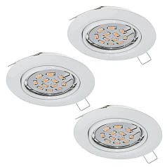красивые 75349 Комплект светодиодных встраиваемых светильников EINBAUSPOT LED, 3x3W (GU10), 87х87, сталь, белый в интернет-магазине