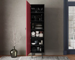 Шкаф c одной дверкой "Emerson" арт EM101/red/L на заказ