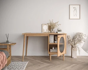 купить красивые Стол рабочий "Bubble" с правой тумбой арт BBL08