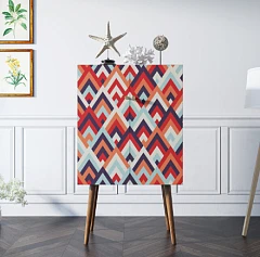 фото Комод на высоких ножках "Berber" 2 принт арт BB09/Print_02 в интерьере