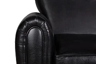 стильные Кресло кожаное широкое Flog черное