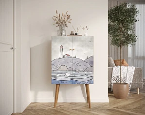 купить красивый Комод на высоких ножках "Berber"  арт BB09/Print_51