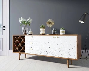 фото Комод "Berber" удлиненный с бутылочницей 15 принт арт BB15/Print_15