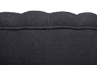 Низкое кресло ракушка Pearl Black Boucle в интерьере