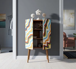 купить стильные Комод на высоких ножках "Berber" принт 21 арт BB09/Print_21 в интернет-магазине