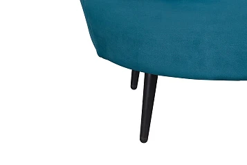 Диван ракушка Pearl Double Marine Velvet на черных ножках в интернет-магазине