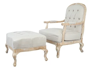 фото Кресло с пуфом Honesta Beige