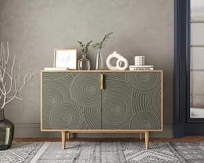 красивый Комод с двумя дверками "Line" R18/browngrey в интернет-магазине