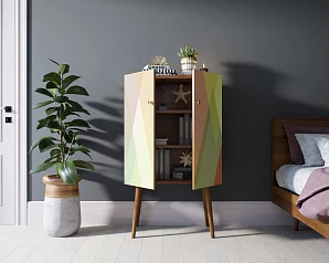 Комод на высоких ножках "Berber" 16 принт арт BB09/Print_16