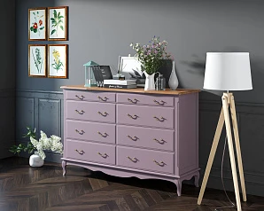 красивые Комод Leontina Lavanda на восемь ящиков арт ST9316/2L в интернет-магазине