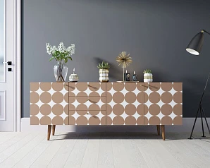 Комод "Berber" удлиненный принт 17 арт BB11/Print_17 в интерьере