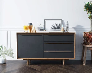 заказать Комод "Brun Blacki" с ящиками и дверкой арт BR-02Black в интернет-магазине