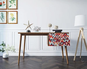 купить Стол рабочий "Berber" принт 2 с одной тумбой арт BB20/Print_02 в интернет-магазине