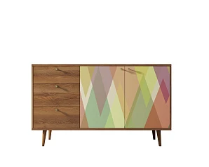 стильные Комод "Berber" с двумя дверками и ящиками 16 принт арт BB05/Print_16