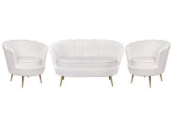 Комплект кресел и дивана ракушка Pearl Double Beige на заказ в интернет-магазине