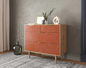 заказать стильные Комод с четыремя ящиками "Line" R22/red