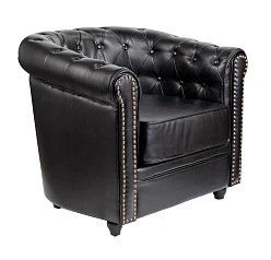 Кожаное кресло Karo Black V2 в интерьере