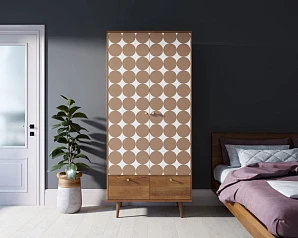 купить Шкаф двухстворчатый "Berber" принт 17 арт BB16/Print_17 в интернет-магазине