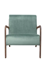 купить красивое Низкое кресло с деревянными подлокотниками Mody Green