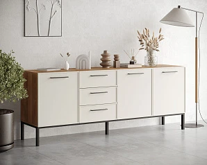 красивые Комод с тремя дверками и тремя ящиками "Nicole" арт NEM07