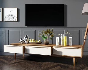 заказать Консоль под TV "Bruni white" с ящиками арт BR-21WH