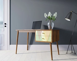 Стол рабочий "Berber" принт 16 с одной тумбой арт BB20/Print_16 на заказ в интернет-магазине