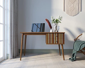 фото Стол рабочий "Berber" принт 20 с одной тумбой арт BB20/Print_20