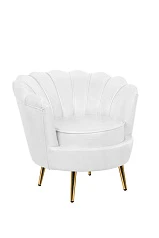 красивое Низкое кресло ракушка Pearl White на заказ